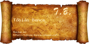 Tóbiás Bence névjegykártya