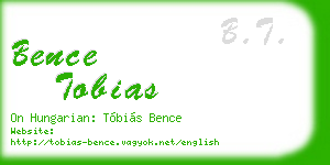 bence tobias business card