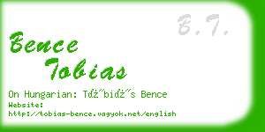 bence tobias business card